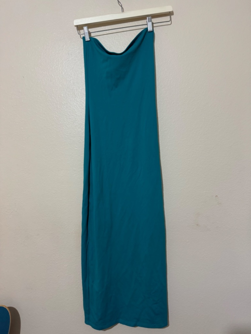 Aritzia Original Contour Enrapture Maxi Tube Dress - Teal, size S - Picture 4 of 4